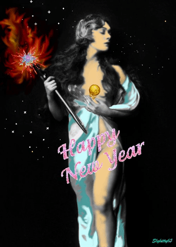 New Years Woman GIF