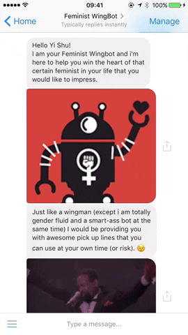 feminist chatbot GIF by Mashable