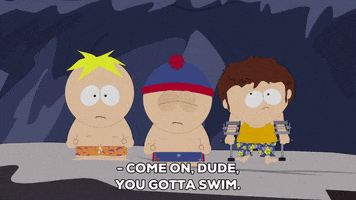 stan marsh swim GIF by South Park 