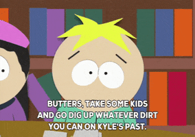 looking butters stotch GIF by South Park 