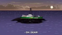 oil spill water GIF by South Park
