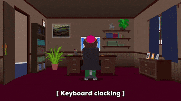 gerald broflovski typing GIF by South Park 