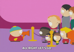eric cartman queue GIF by South Park 