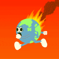 run away global warming GIF by GIPHY Studios Originals