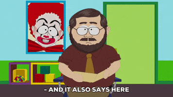 clown explaining GIF by South Park 