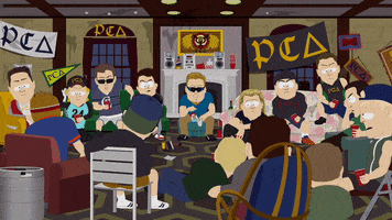 frat party pc principal GIF by South Park 