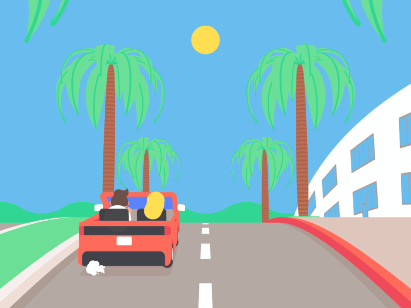 Convertible Los Angeles Gif By James Curran Find Share On Giphy