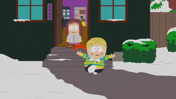 escape running GIF by South Park 