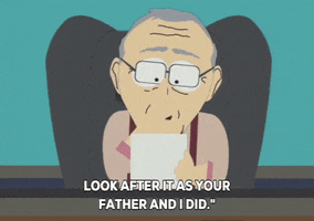 larry king reading GIF by South Park 