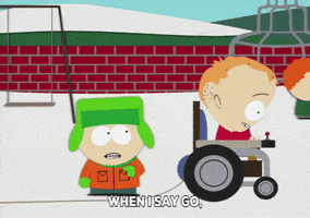 kyle broflovski wheelchair GIF by South Park 