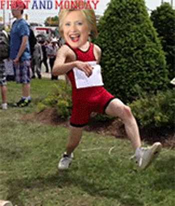 hillary fainting GIF by FirstAndMonday