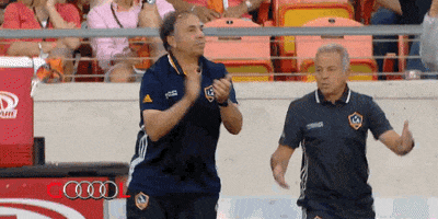 bruce arena applause GIF by LA Galaxy