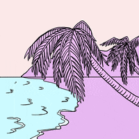 Palm Trees Animation GIF by Stefanie Shank