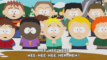 butters stotch laughing GIF by South Park 