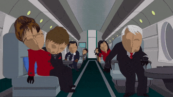 airplane sleeping GIF by South Park 