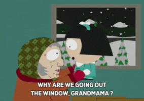 old woman snowing GIF by South Park 