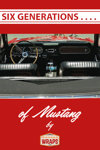 garagewraps 50 years of mustang six generations of mustang mustang poster garagewraps GIF