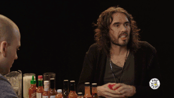russell brand hot ones GIF by First We Feast: Hot Ones