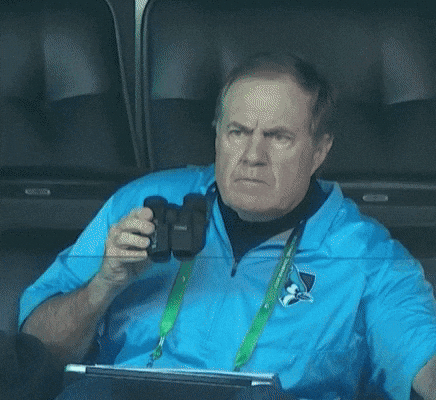 Bill Belichick Binoculars GIF by Barstool Sports - Find & Share on GIPHY