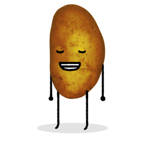 Happy Potato GIF by Kevin Carter - Find & Share on GIPHY