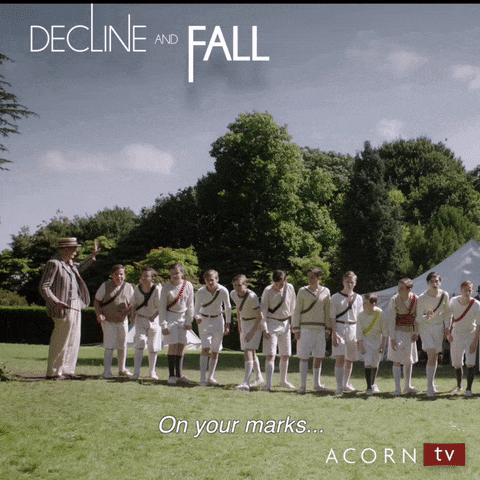 screaming decline and fall GIF by Acorn TV