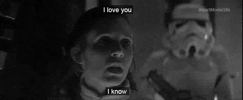 iheartmoviegifs star wars i love you solo han GIF