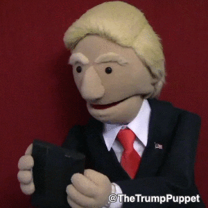 thetrumppuppet text trump twitter puppet GIF