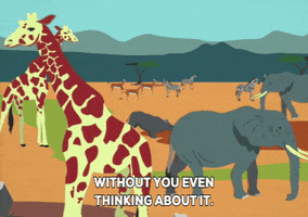 elephant giraffe GIF by South Park 