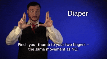 sign language diaper GIF by Sign with Robert