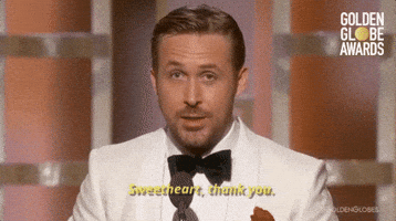 Ryan Gosling Sweetheart Thank You GIF by Golden Globes