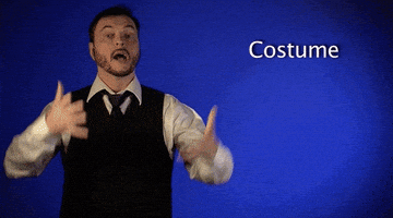 sign language costume GIF by Sign with Robert