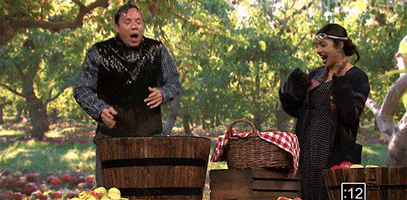 Jimmy Fallon Bobbing For Apples GIF by The Tonight Show Starring Jimmy Fallon