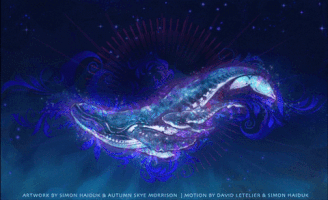 simonhaiduk art animals blue psychedelic GIF