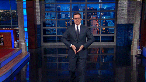 Excited Stephen Colbert GIF by The Late Show With Stephen Colbert - Find & Share on GIPHY