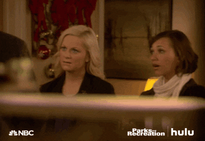 shocked parks and recreation GIF by HULU