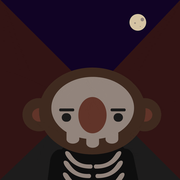 burnettnyc monster skull kid skeleton GIF
