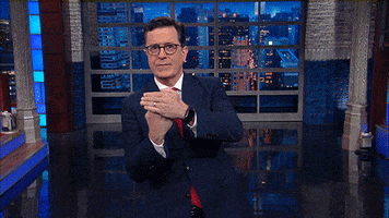 stephen colbert middle finger GIF by The Late Show With Stephen Colbert