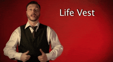 sign language life vest GIF by Sign with Robert