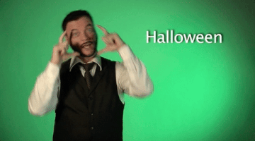sign language halloween GIF by Sign with Robert