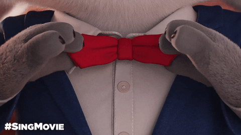 Suit Up Bow Tie GIF by Sing Movie - Find & Share on GIPHY