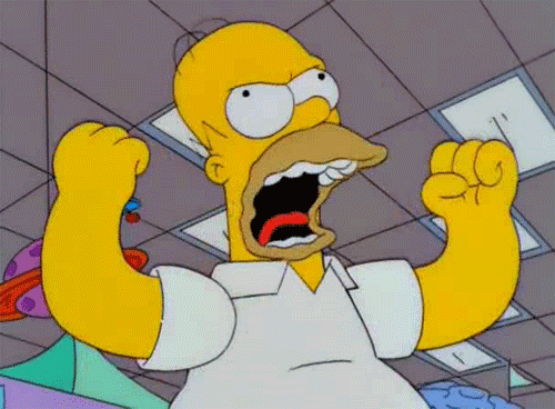Image result for homer shaking his fist gif