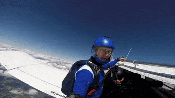 Skydiving Riggs GIF by 103.7 KISS-FM
