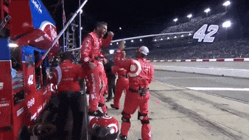 excited kyle larson GIF by NASCAR