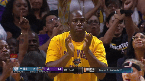 Magic Johnson Lakers GIF by WNBA - Find & Share on GIPHY