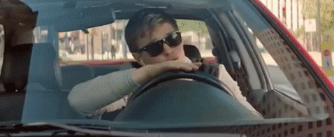 Baby Driver music car singing baby driver GIF