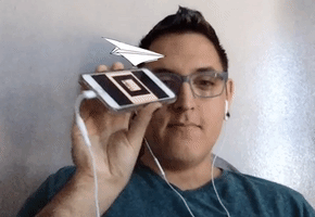 paper airplane ar GIF