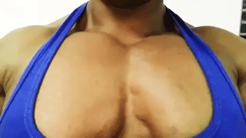 Female Bodybuilder Fbb Pec Bounce GIF
