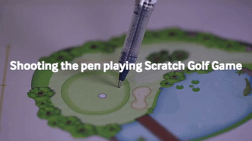 Shooting Pen Pencil Scratch Golf Game Fun GIF