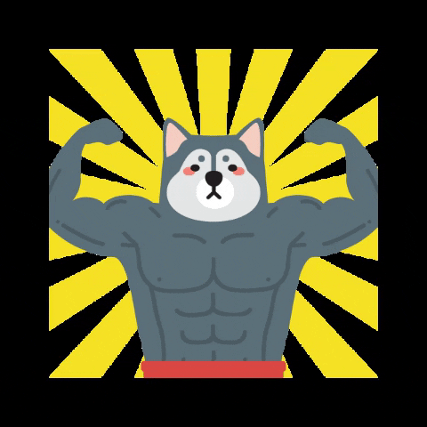 allisonchan2 dog gym power muscle GIF