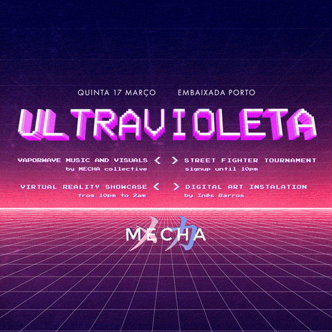 mecha vaporwave cyberpunk porto mecha GIF